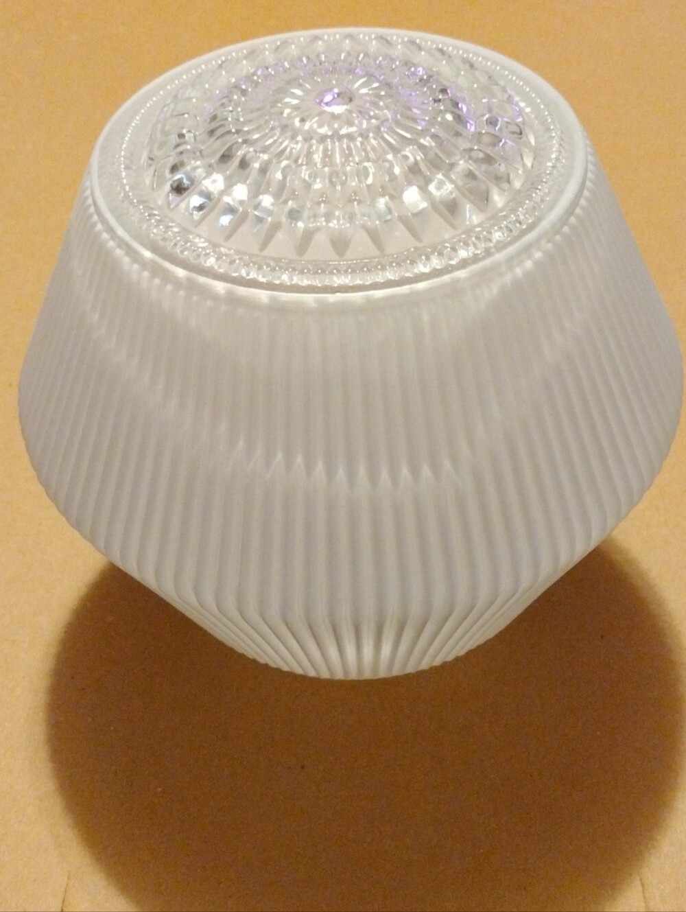 Vintage Art Deco Frosted & Clear Glass Ceiling Light Shade Replacement